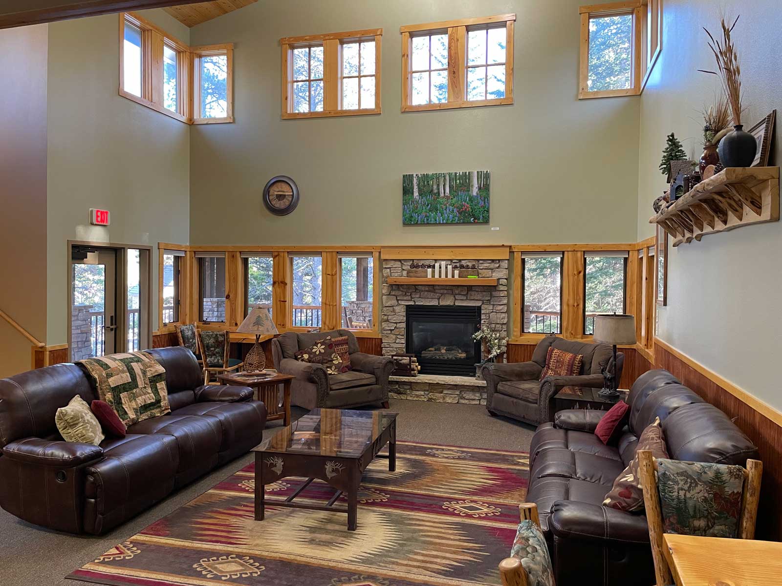 Lodge living room at The Salvation Army High Peak Camp Colorado